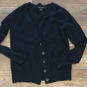 August Silk Black Cardigan
